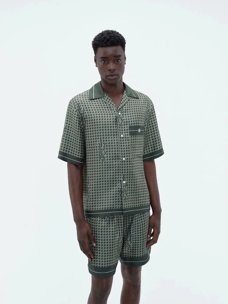 Amiri o1mle0426 Amiri Houndstooth Bowling Shirt in Multicolor Size US M / EU 48-50 / 2 - 4 Thumbnail