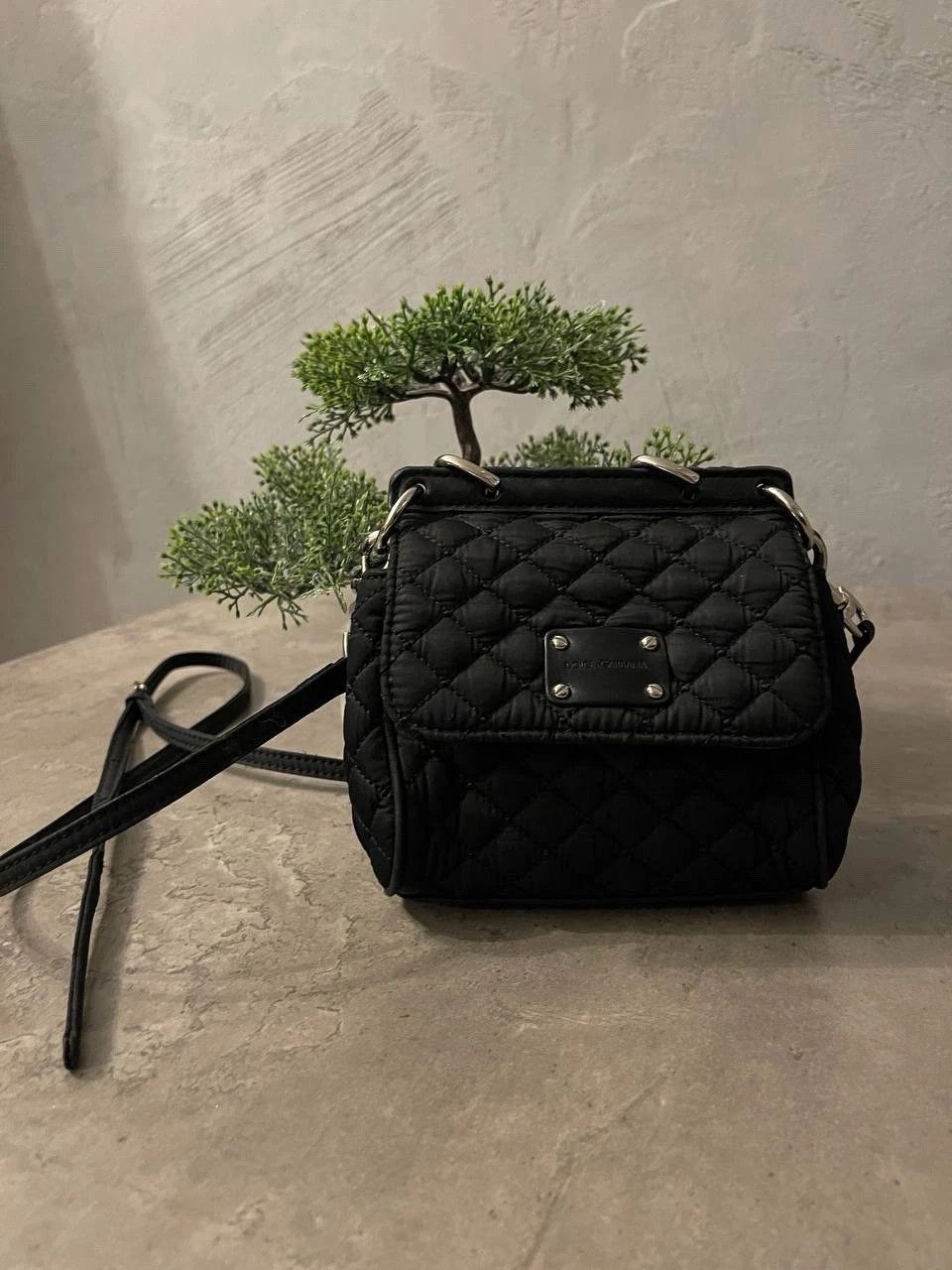 Dolce & Gabbana Vintage Dolce & Gabanna Nylon mini Bucket Bag Black Quilted Size ONE SIZE - 1 Thumbnail