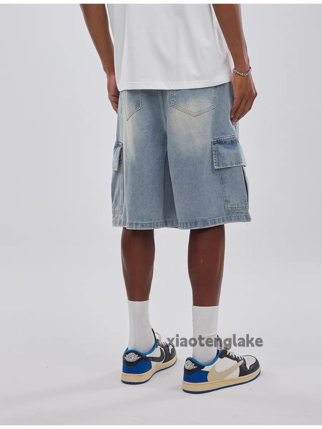 Vintage Unisex dance washed faded cleanfit yuppie cargo shorts Size US 34 / EU 50 - 8 Thumbnail