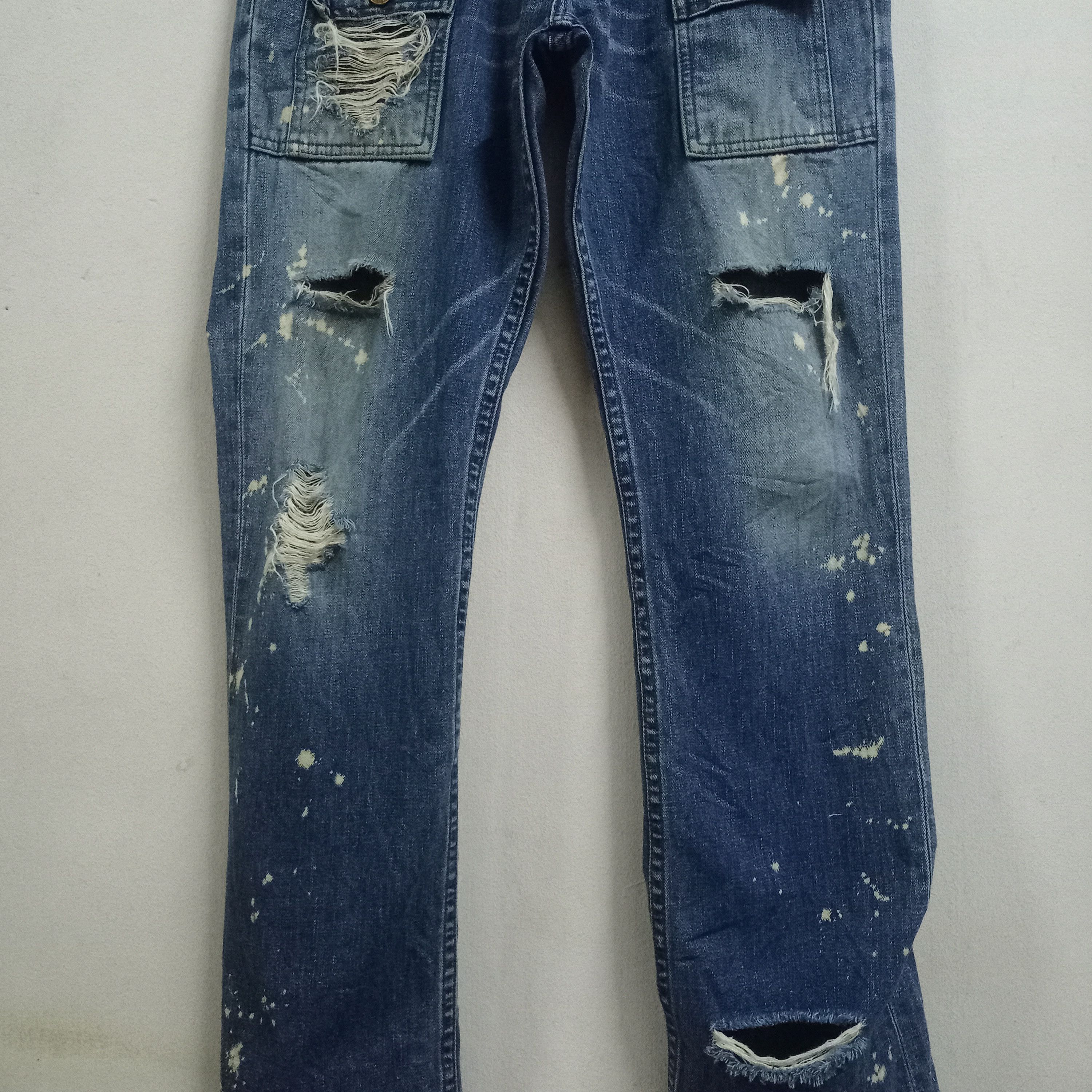 Japanese Brand Vintage Japanese Brand Distressed Loose Denim Bush Pants Size US 30 / EU 46 - 5 Thumbnail