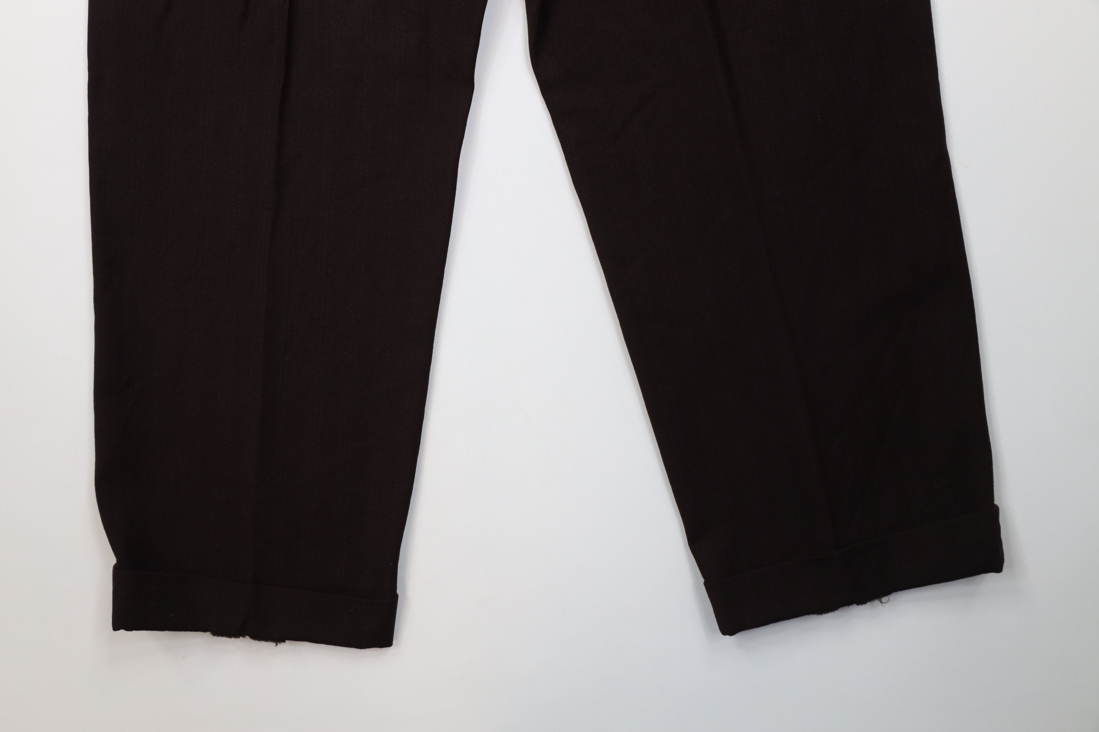 Vintage Vintage 30s 40s Wool Striped Chino Pants Button Fly USA Size US 32 / EU 48 - 13 Thumbnail