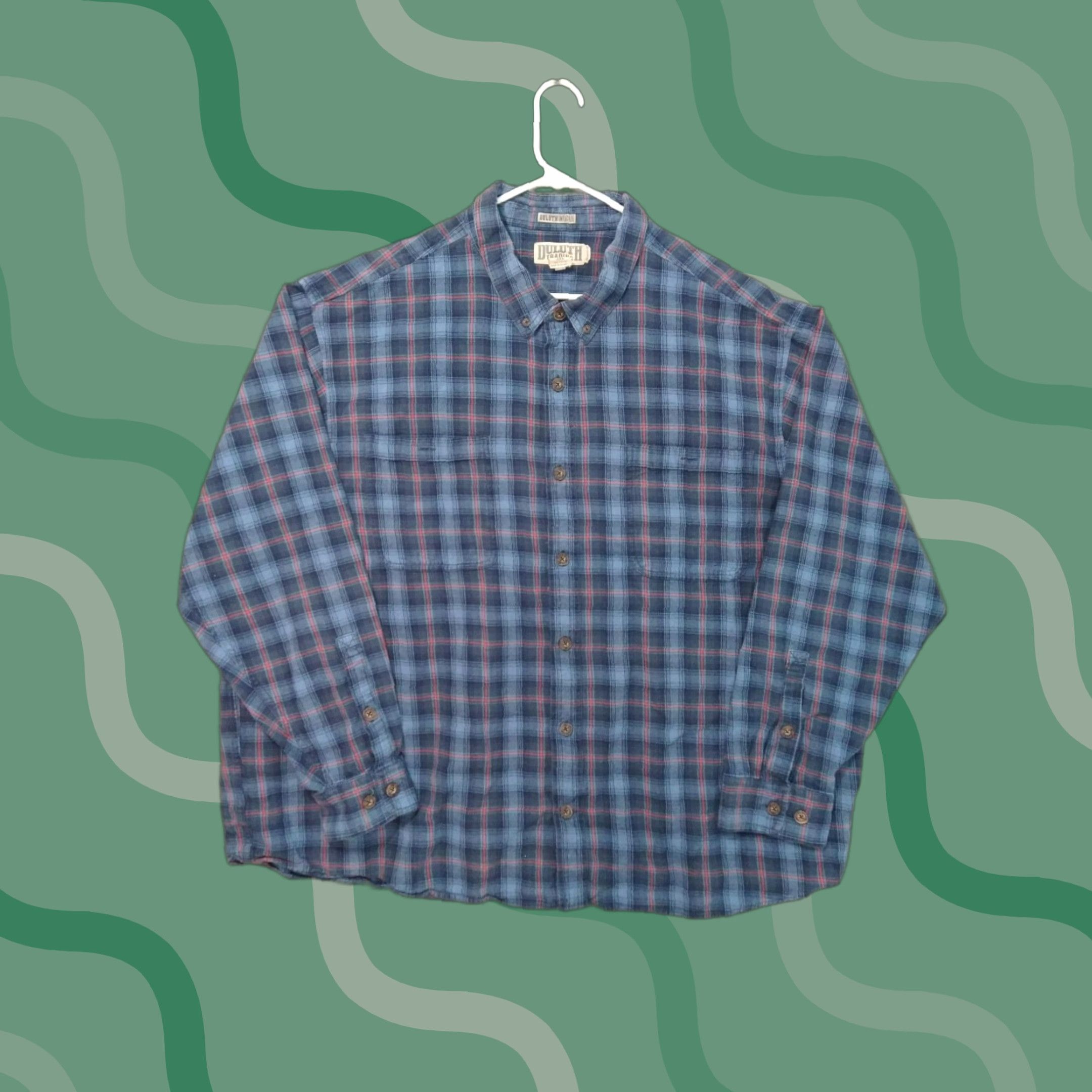 Duluth Trading Company Duluth Trading Co. Shirt Mens 3XL Blue Plaid Flannel Button-Up Casual Workwear Relaxed Cotton Long Sleeve Button-Down 62in Chest Mens Size US XXL / EU 58 / 5 - 1 Thumbnail