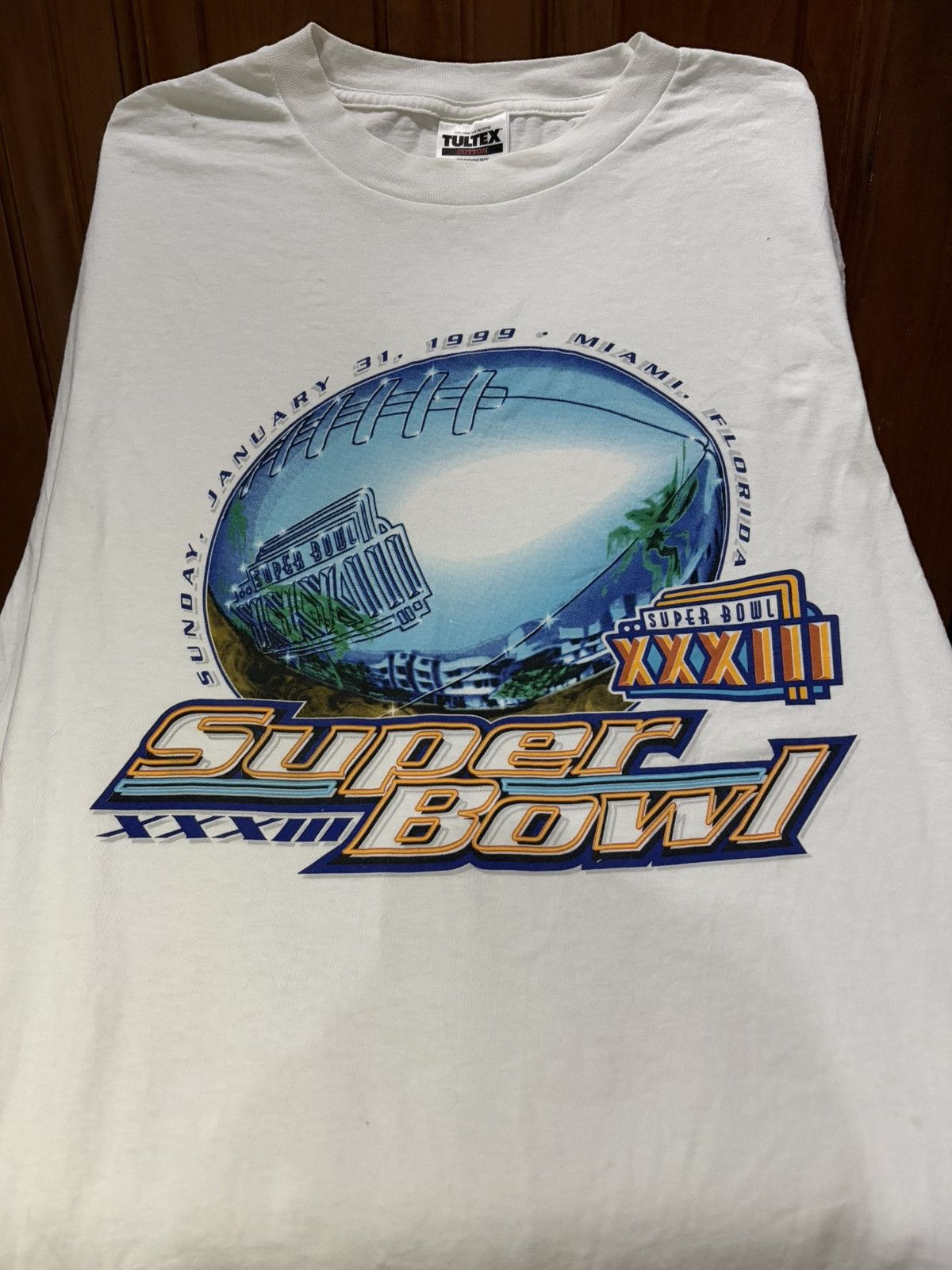 NFL Vintage 1999 Super Bowl XXXIII Miami Tee Size US XL / EU 56 / 4 - 1 Thumbnail