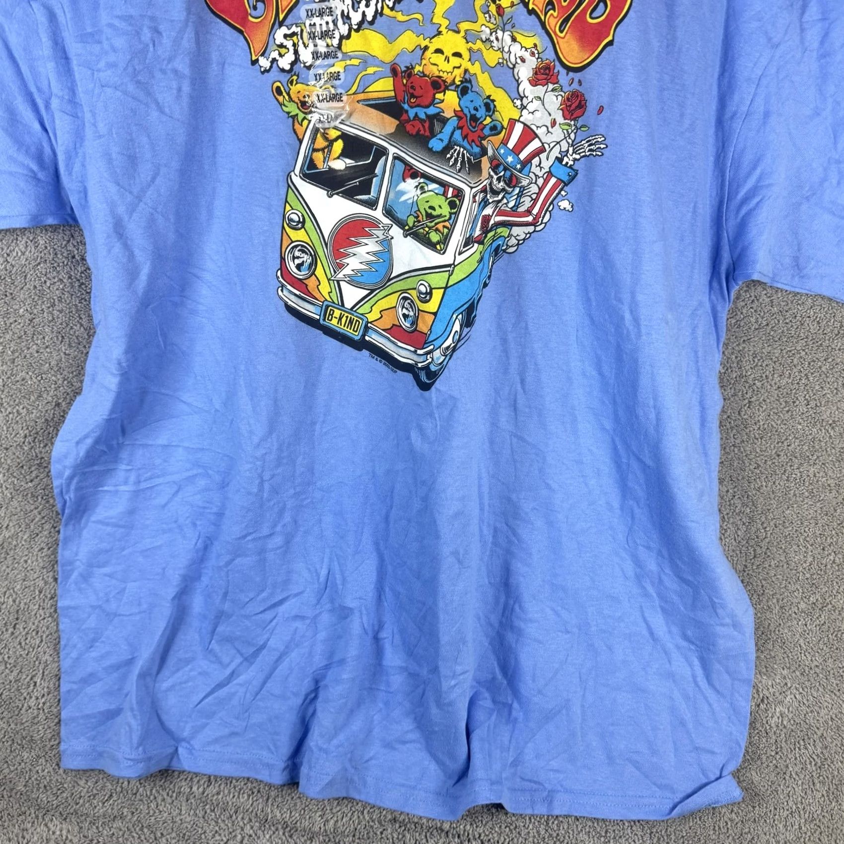 Liquid Blue VINTAGE Liquid Blue Grateful Dead Shirt Mens 2XL Blue Summer Tour Band Music Graphic Tee Size US XXL / EU 58 / 5 - 4 Thumbnail