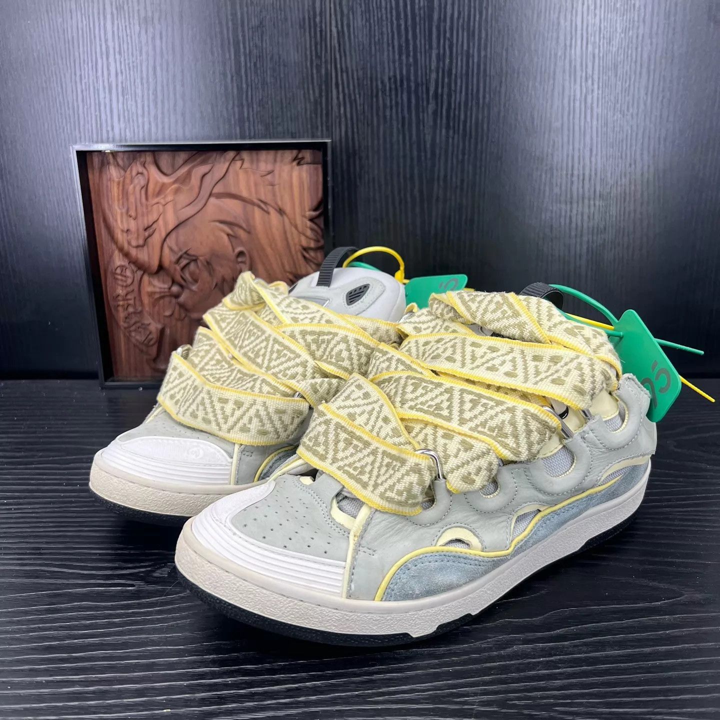 Multi-Color Patterned High-Top Sneakers