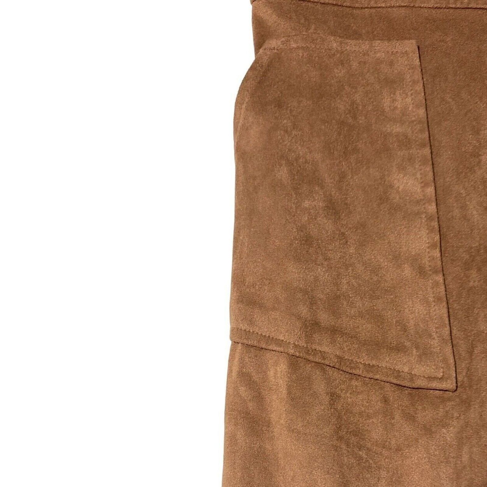 Bar III bar III Womens Faux-Suede Mini Skirt Caramel Junior Medium Size 28" / US 6 / IT 42 - 4 Thumbnail