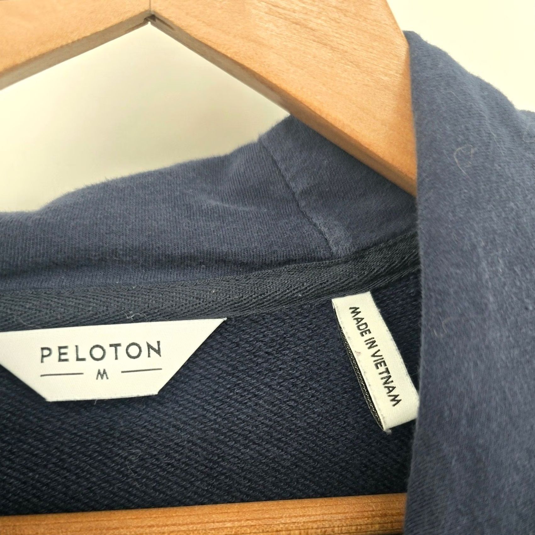 Vintage Peloton Womens Medium Navy Blue Ribbed Panel Logo Pullover Sweatshirt Size M / US 6-8 / IT 42-44 - 3 Thumbnail