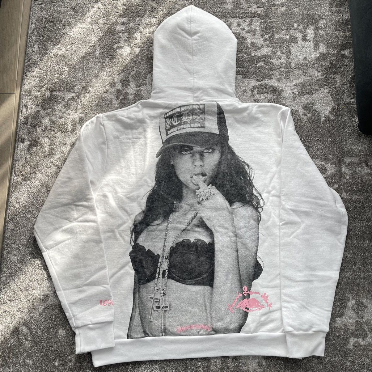 入手困難◆希少品♪【CHROME HEARTS】Laurie Lynn Stark hoodie Chrome Hearts Size Xl Laurie Lynn Stark Plvr Back Print