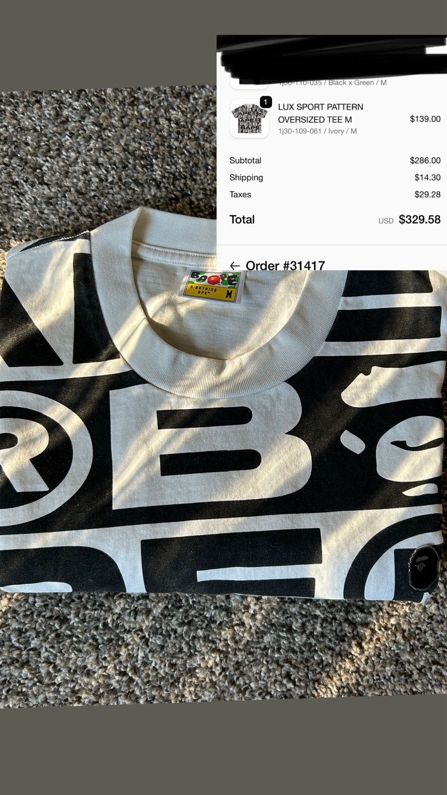 Bape Lux Sport Bape Pattern OS Tee Size US M / EU 48-50 / 2 - 1 Thumbnail