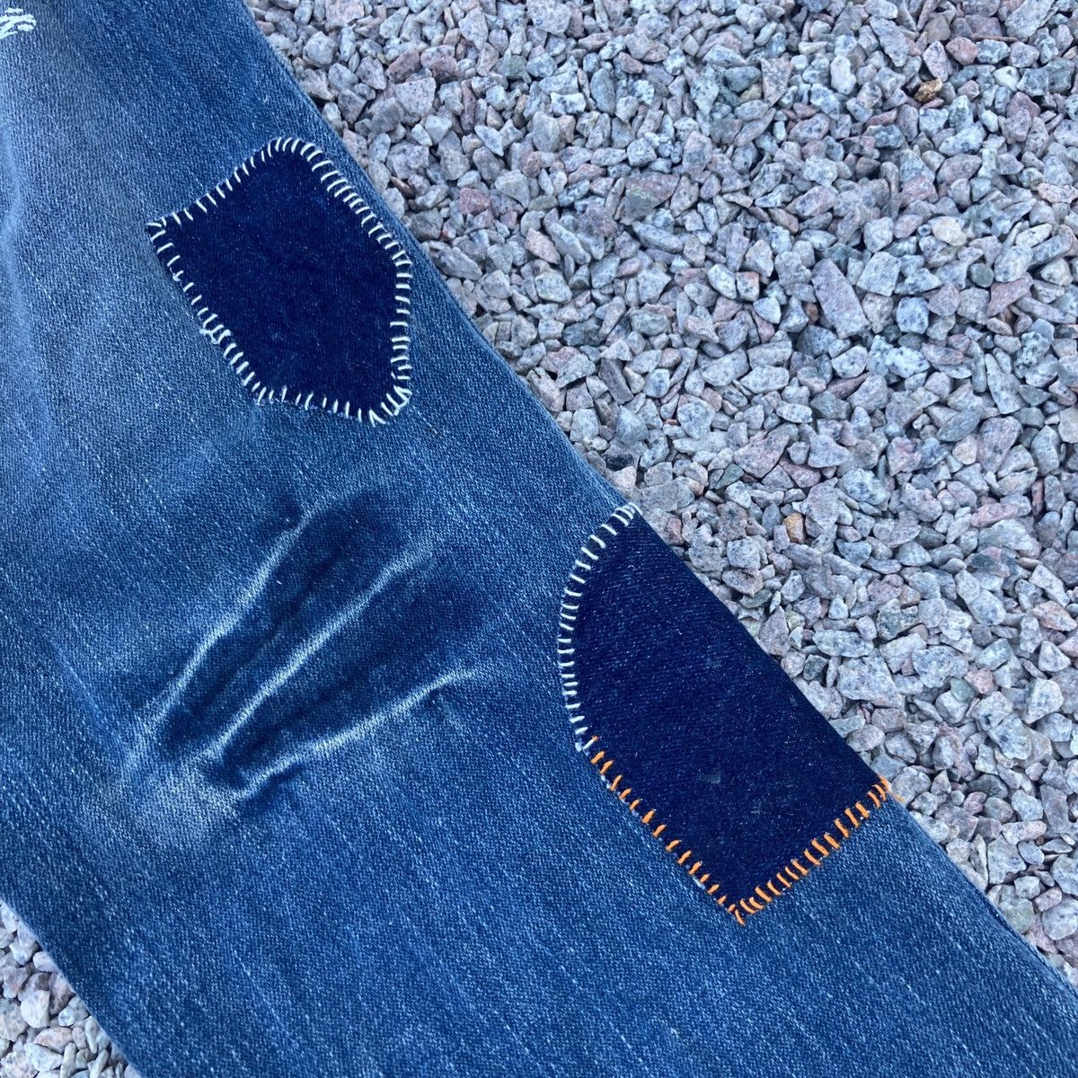 If Six Was Nine JAPANESE BRAND KARAKURI TAMASHI JEANS Size US 35 - 10 Thumbnail