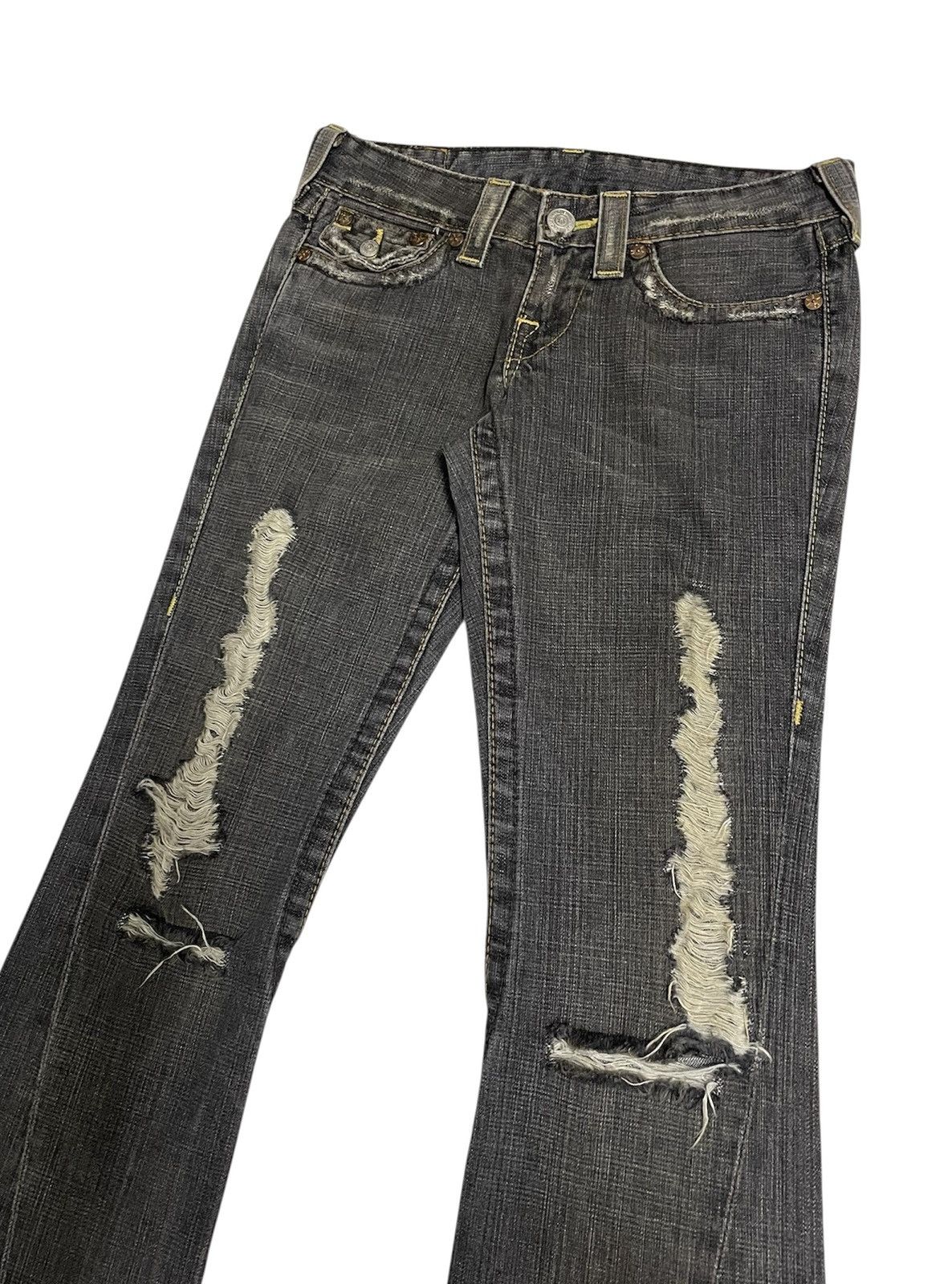 Hysteric Glamour Vintage TrueReligion Flare Distressed Jeans Size US 28 / EU 44 - 5 Thumbnail
