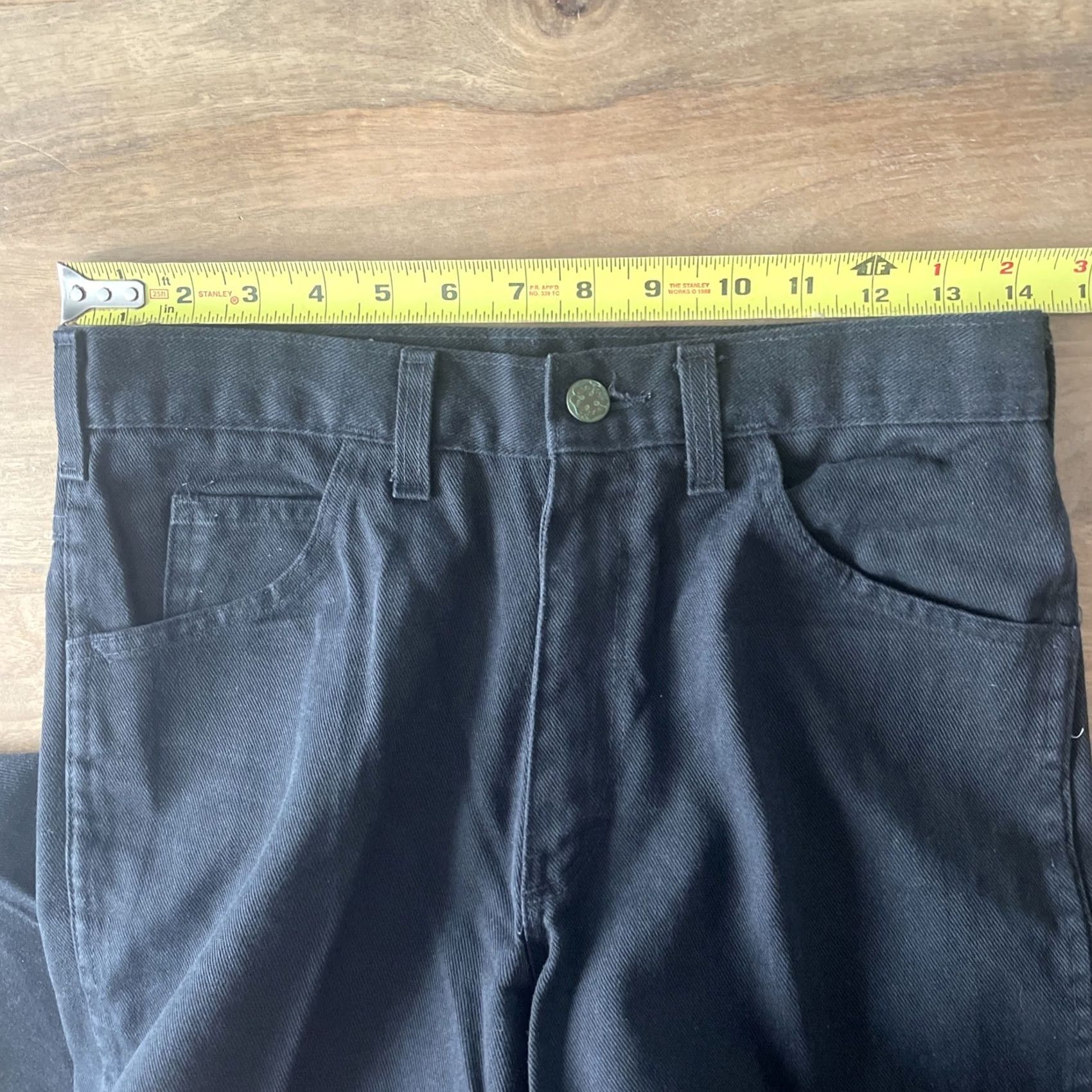 Vintage VINTAGE Oshkosh B'gosh Denim Carpenter Jeans 28x32 Black Union Made USA 80s 50s 60s 70s Workwear Mens Straight 5-Pocket Denim Tailor Hemmed Size US 28 / EU 44 - 6 Thumbnail