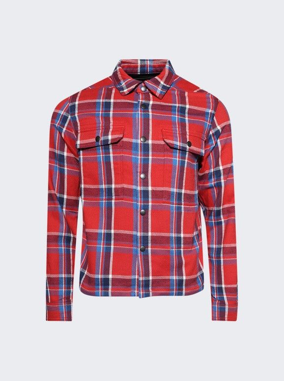 Rick Owens o1mle0226 Woven Cropped Outershirt in Red Size US S / EU 44-46 / 1 - 1 Thumbnail