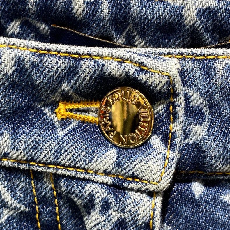 Louis Vuitton Louis Vuitton 25 FW new blue print full print jeans Size US 40 / EU 56 - 5 Thumbnail