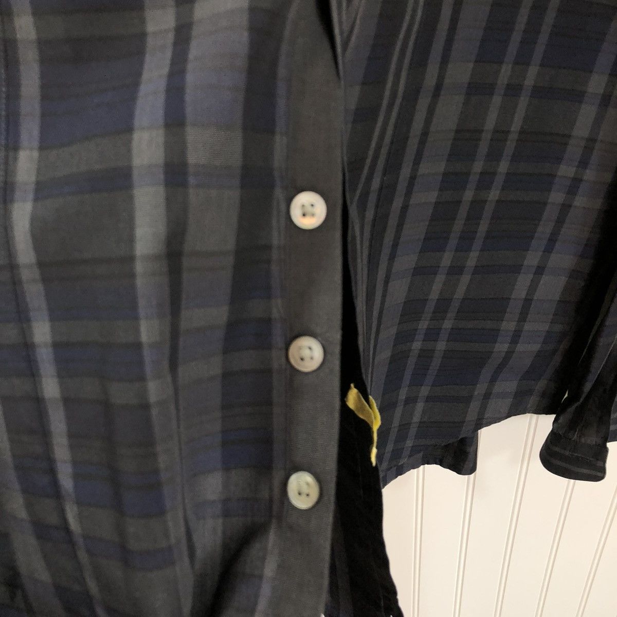 John Varvatos John Varvatos Plaid Slim Dress Shirt Grey XXL Size US XXL / EU 58 / 5 - 9 Thumbnail
