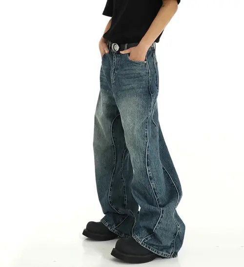 Japanese Brand Aoyama x Jinno Street loose wide leg jeans Size US 32 / EU 48 - 5 Thumbnail