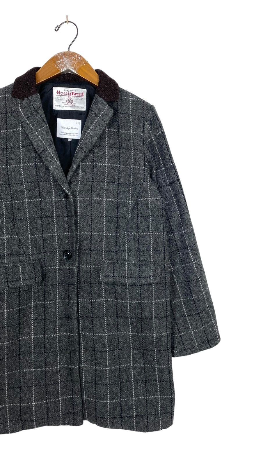 Harris Tweed Rare‼️ Harris Tweed X Sevendays Sunday Wool Coat Size M / US 6-8 / IT 42-44 - 3 Thumbnail