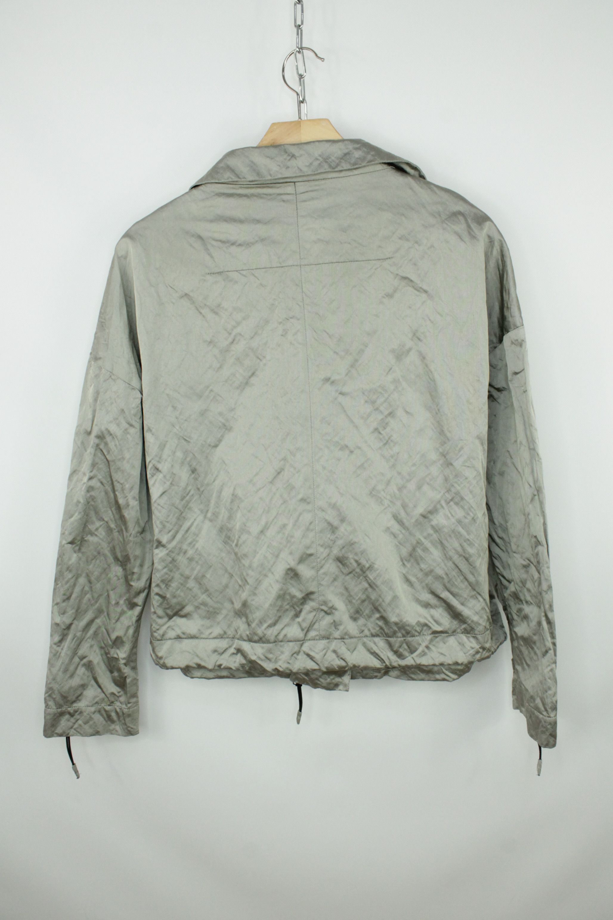 Annette Gortz Annette Görtz Only 23138 Сrumpled Metal Light Jacket Size M / US 6-8 / IT 42-44 - 7 Thumbnail
