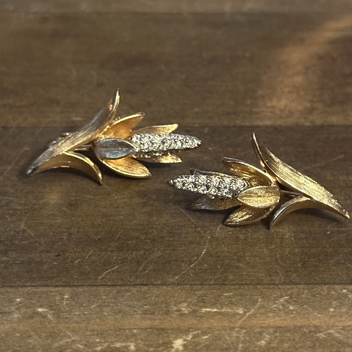 Vintage Vintage Boucher rhinestone corn cob stalk clip on earrings Size ONE SIZE - 3 Thumbnail