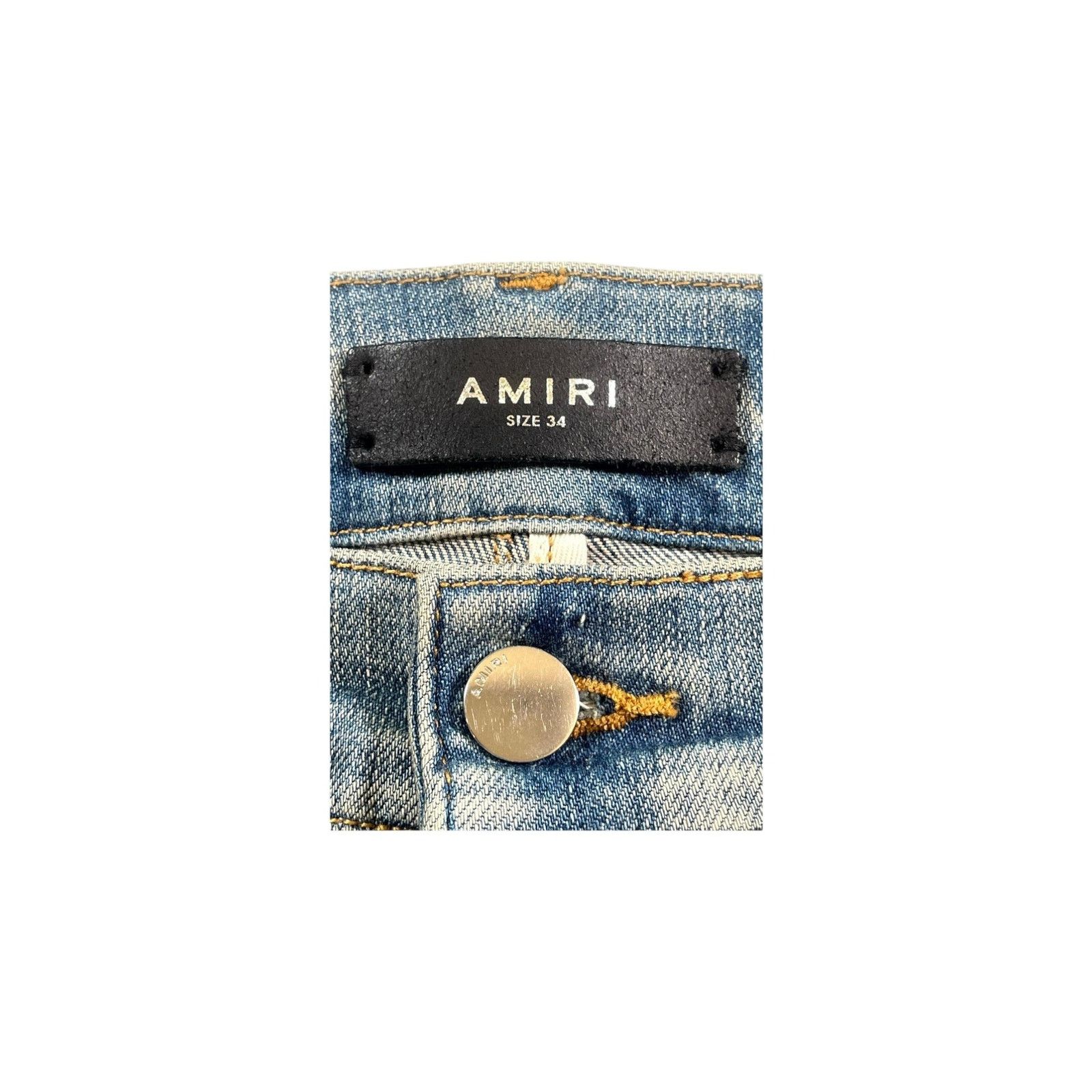 Amiri Amiri "Star Hawaii Patchwork" Light Wash Jeans Size US 34 / EU 50 - 7 Thumbnail