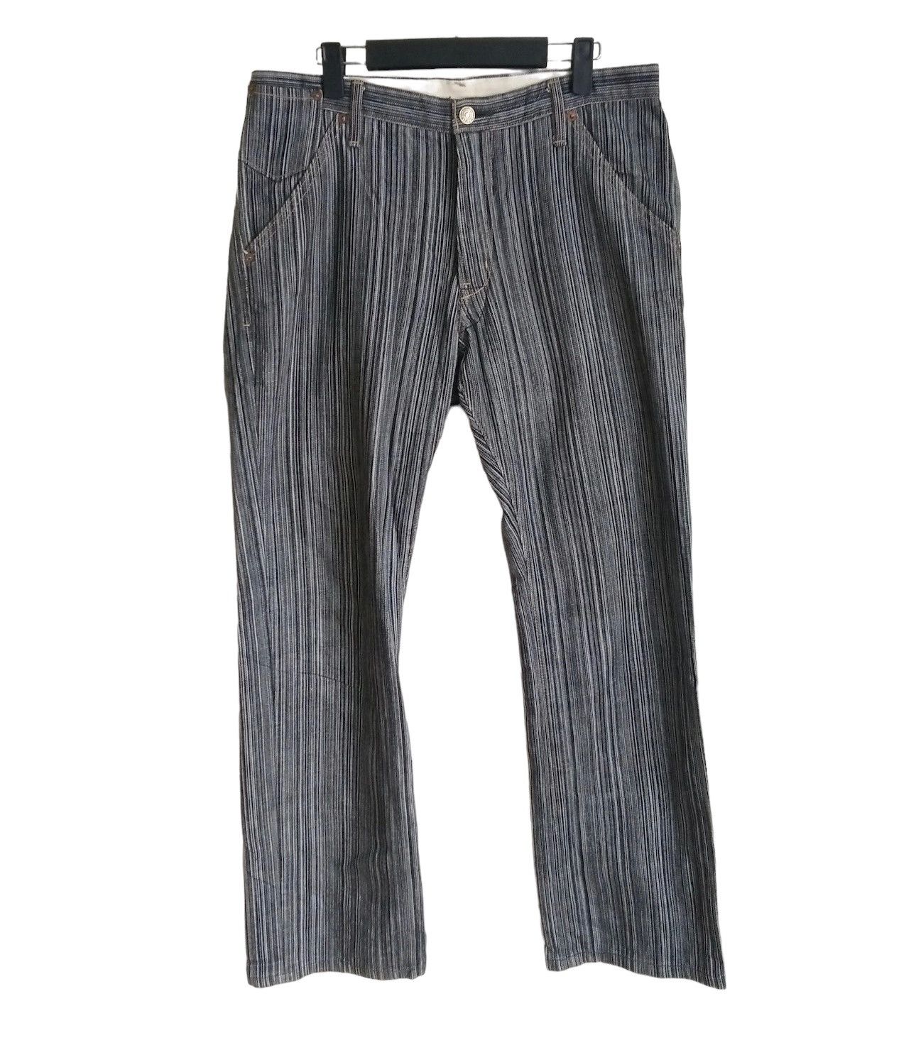 Japanese Brand BLUE WAY Striped Denim Trouser Pant