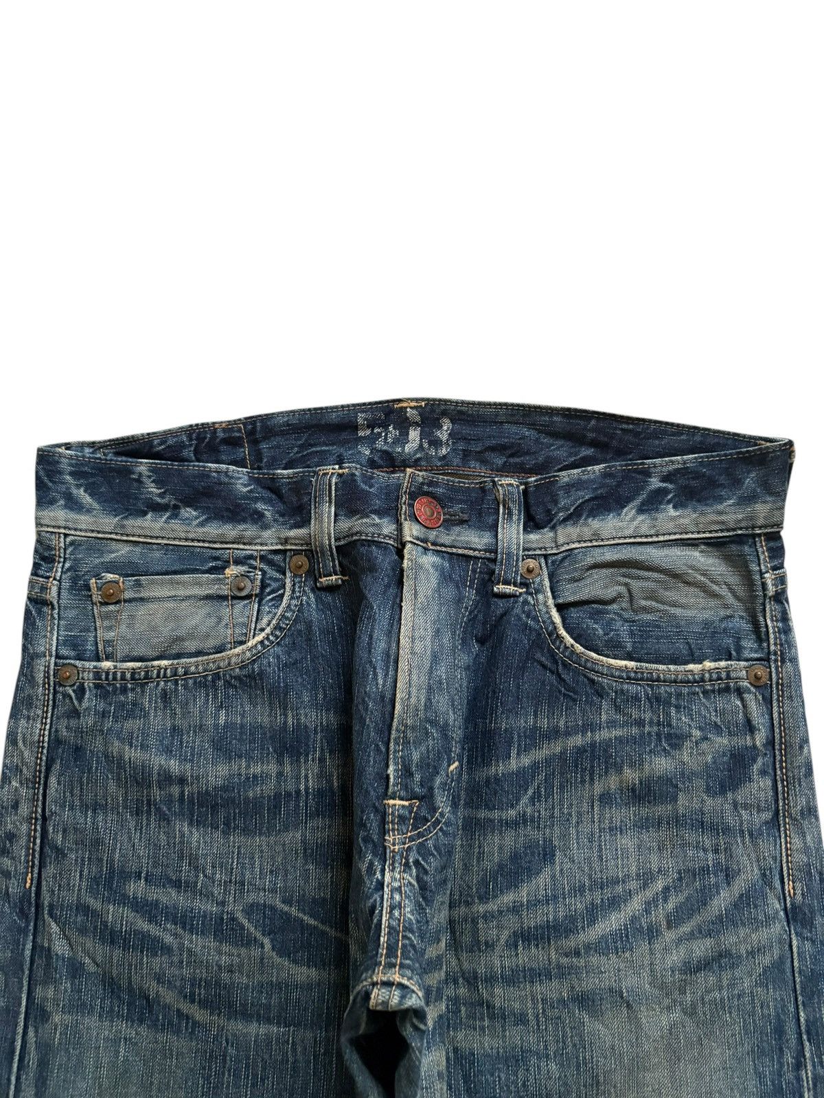 Edwin × Japanese Brand Vintage Japanese Edwin 503 Rusty Mud Wash Loose Jeans Size US 35 - 4 Thumbnail