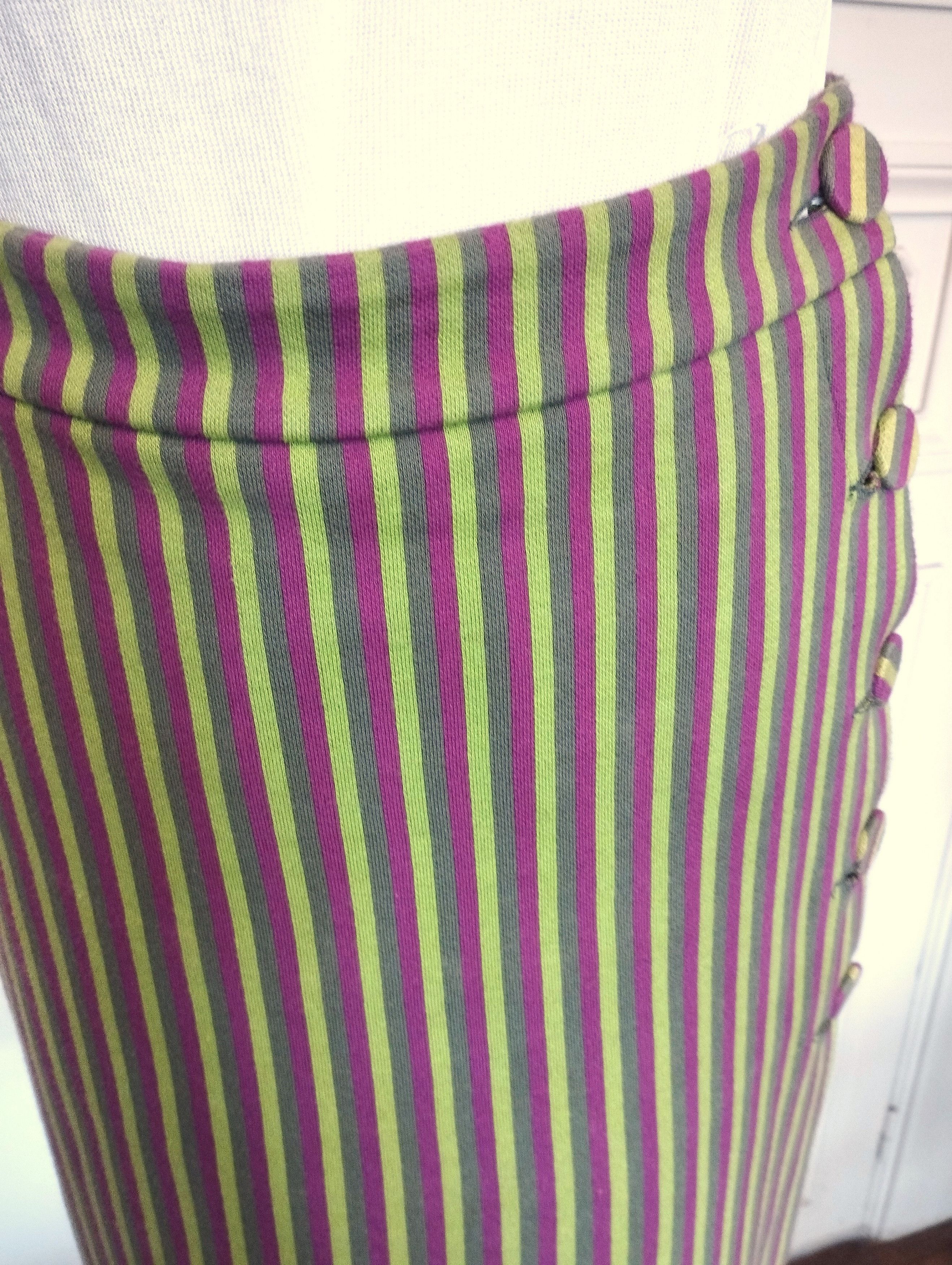 agnes b. Agnes B Jupe Retro Bayadere T S Size 26" / US 2 / IT 38 - 9 Thumbnail