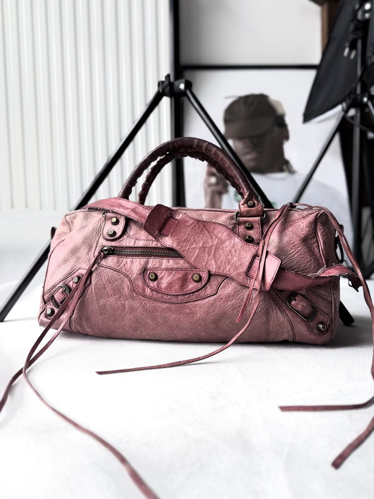 Balenciaga × Designer × Vintage Vintage Balenciaga City Bag Distressed Leather Handbag Size ONE SIZE - 4 Thumbnail