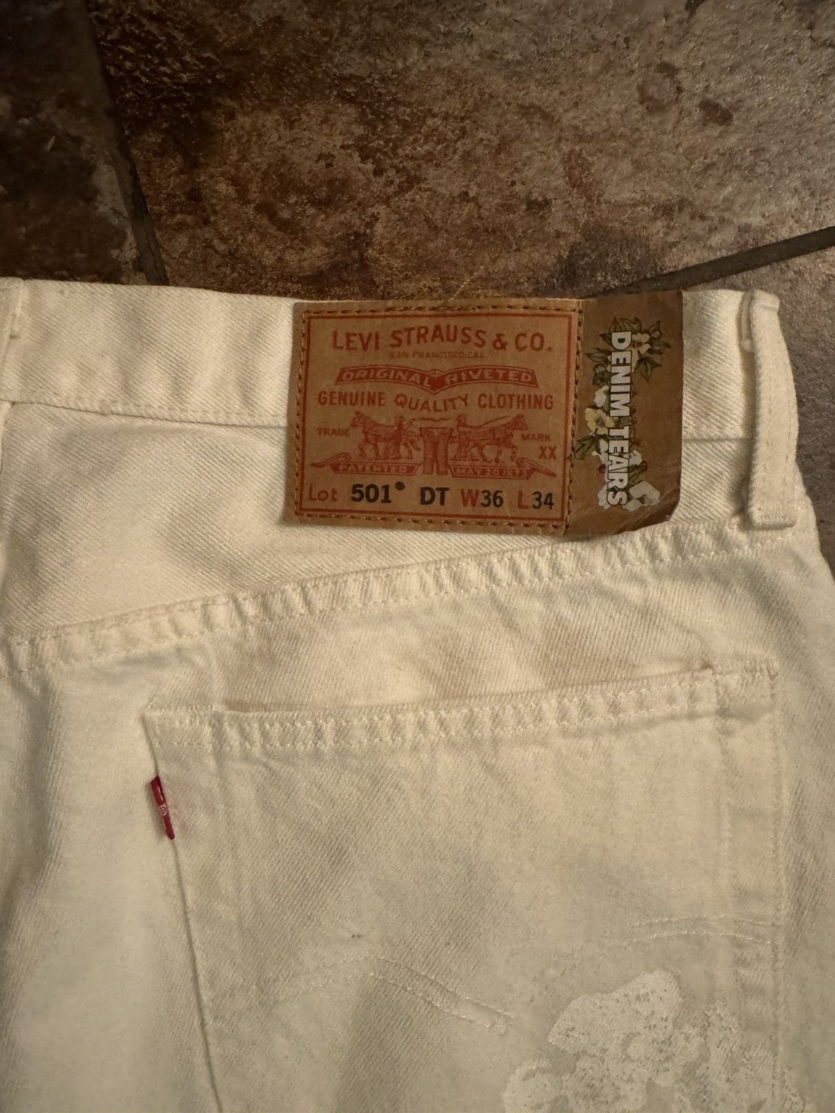 DENIM TEARS Denim Tears Mono Cotton Wreath Jeans White Size US 36 / EU 52 - 4 Thumbnail