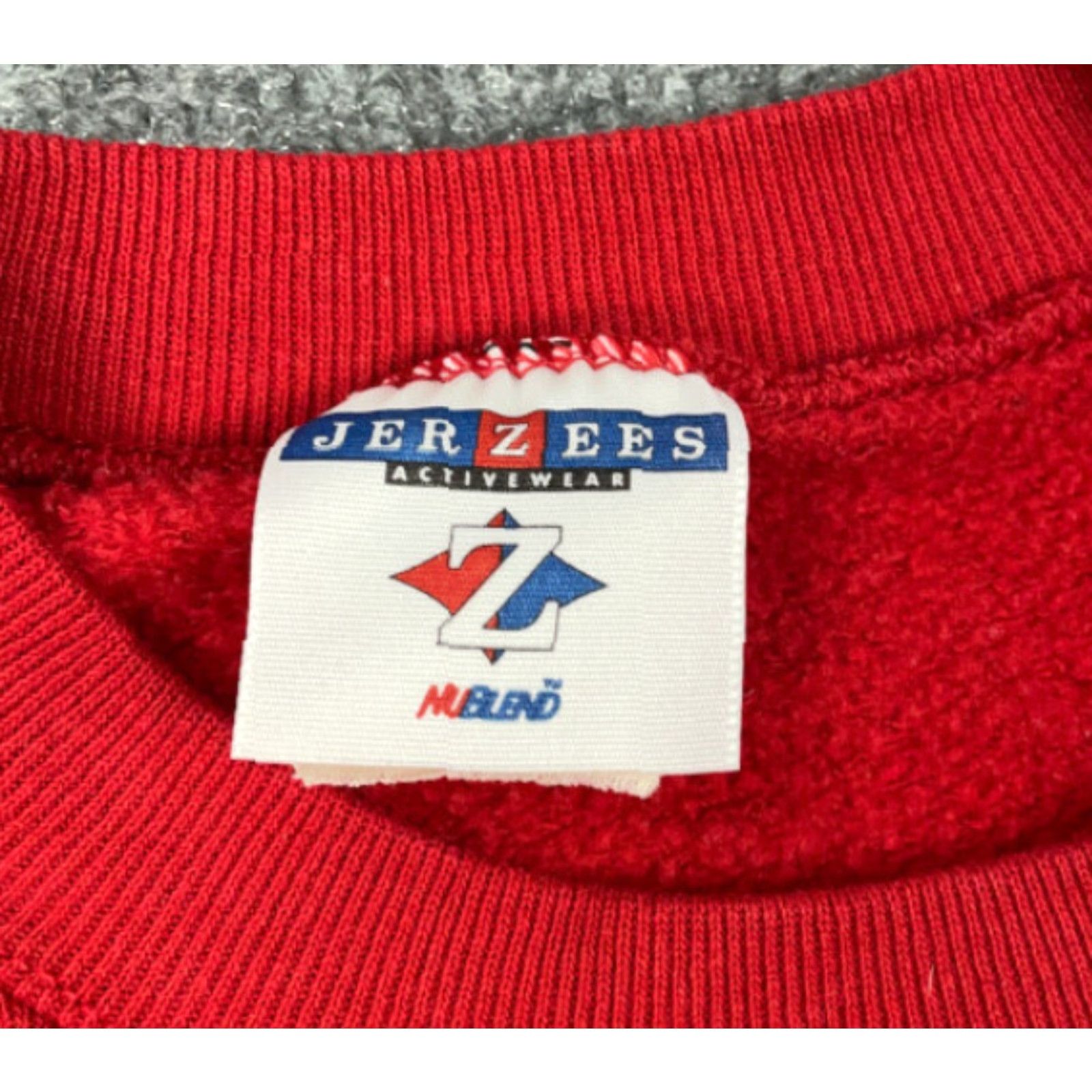 Jerzees VINTAGE Jerzees Christmas Jesus Reason For Season Sweatshirt Adult XL Red Embroidered Size XL / US 12-14 / IT 48-50 - 3 Thumbnail