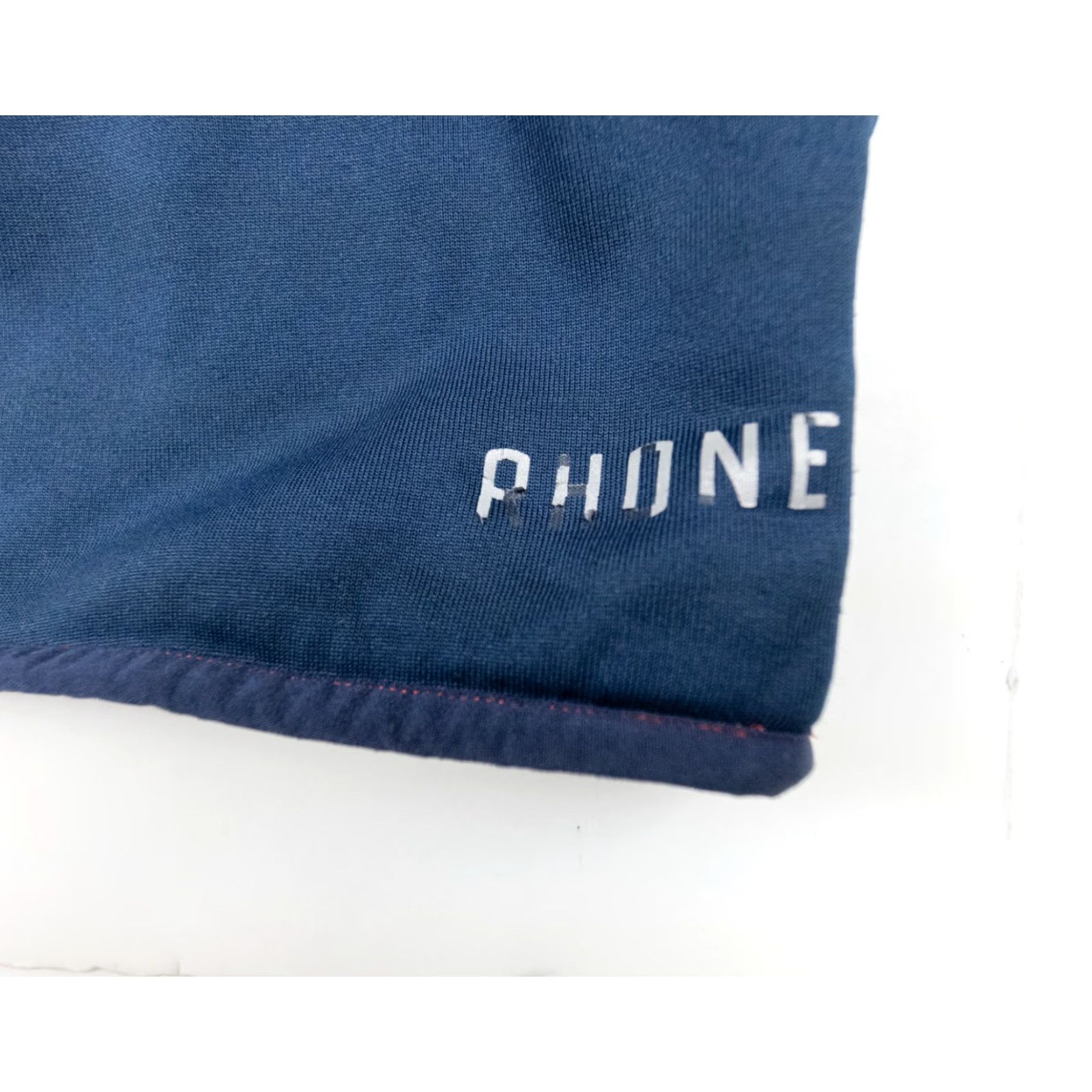 Rhone Rhone Adult Large Blue 1/4 Zip Pullover Sweatshirt Long Sleeve Mock Neck Logo on front is peeling Mens Outdoors 1/4 Zip Pullover Rhone Blue Large Mens Size US L / EU 52-54 / 3 - 4 Thumbnail