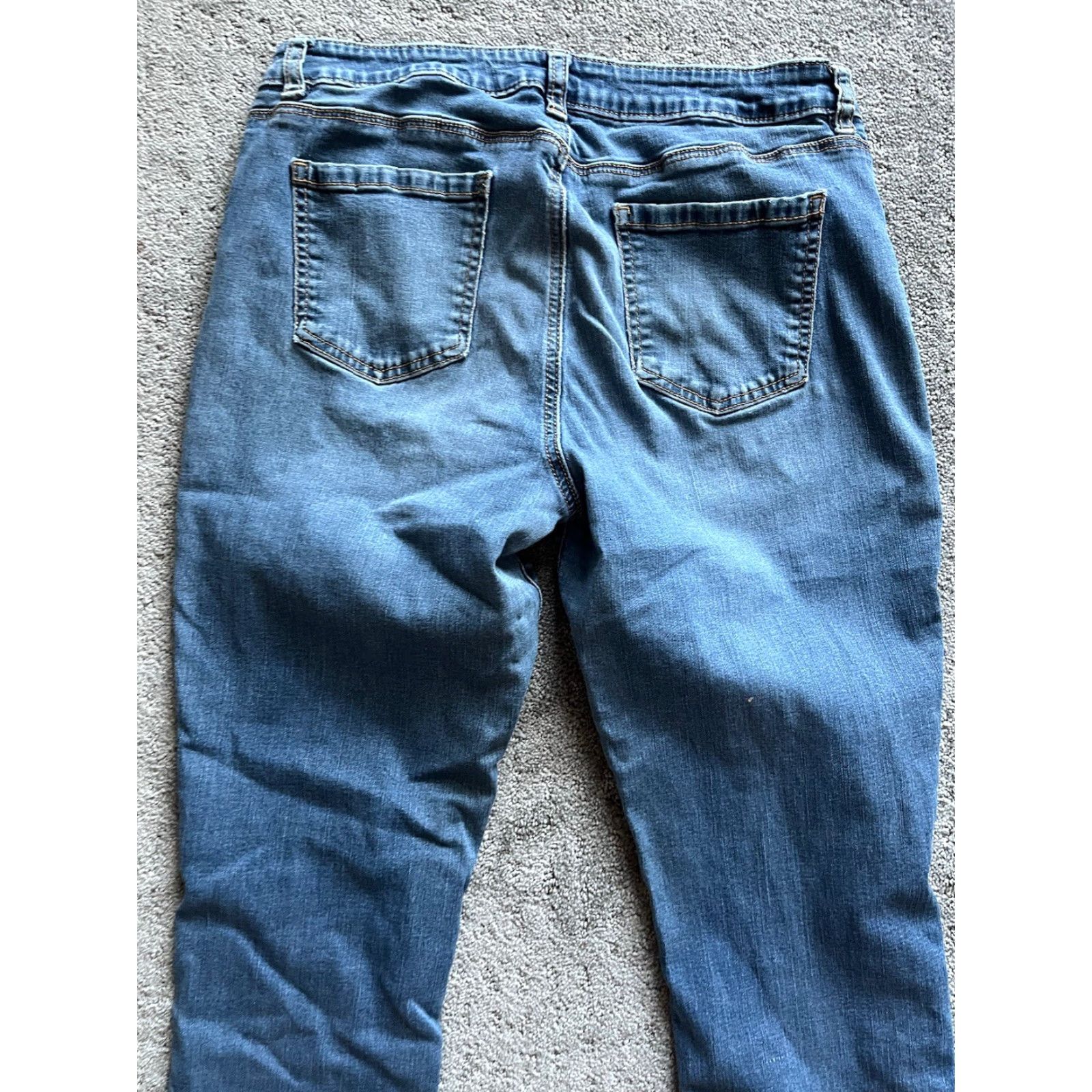 Buffalo David Bitton BUFFALO David Bitton DAILY Stretch Skinny Ankle Grazer Pants Women 10 Blue Solid 30in Inseam 30 Modern Classic 2010s Mens Womens? Size ONE SIZE - 4 Thumbnail
