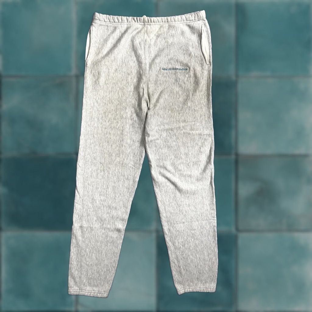 VINTAGE Champion Sweatpants Reverse Weave 1990s Gray Men L Pants Jogger Basic Reversible 90s