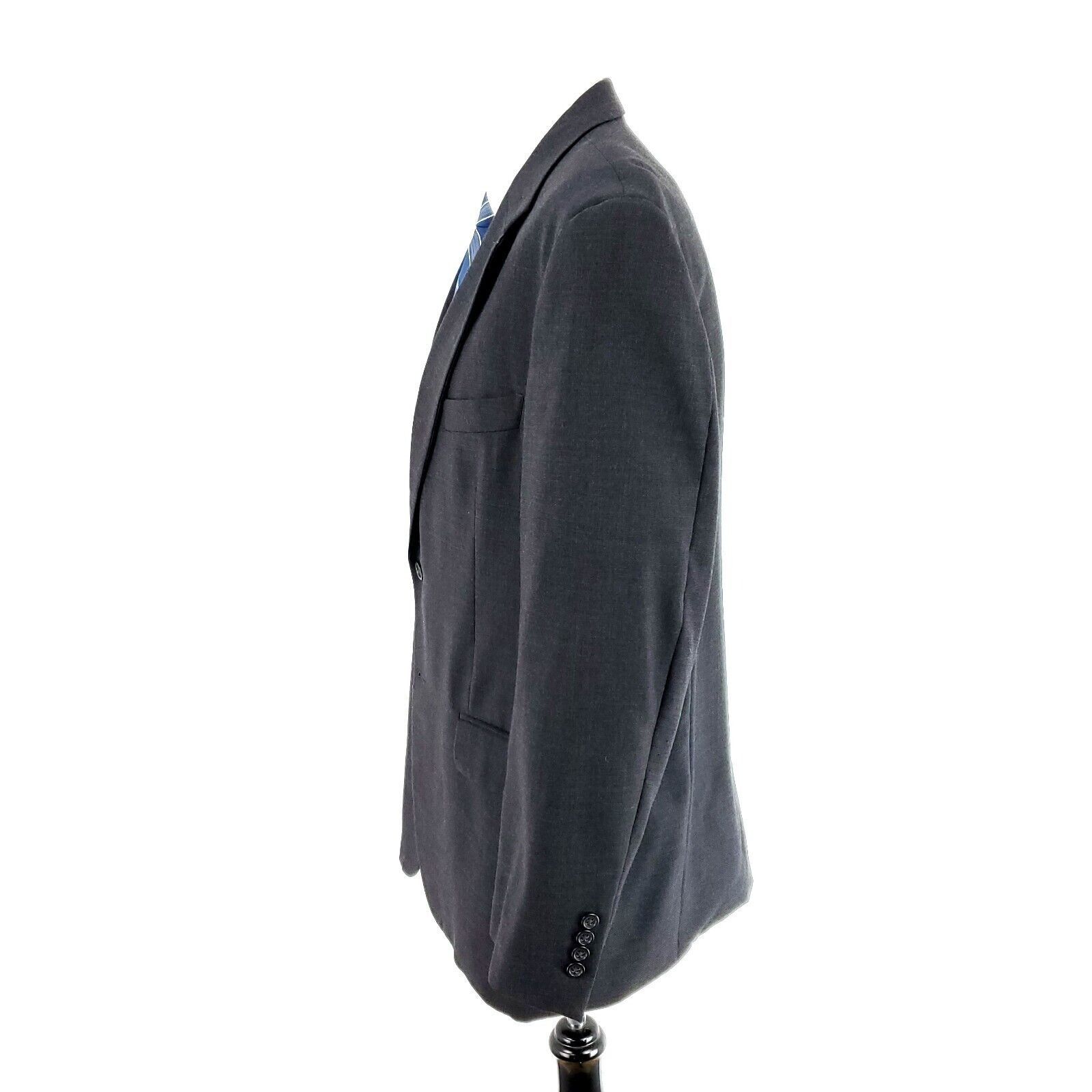 Pronto Uomo Pronto Uomo Lessona Natural Stretch Worsted Wool 2 Button Bl Size 42R - 4 Thumbnail