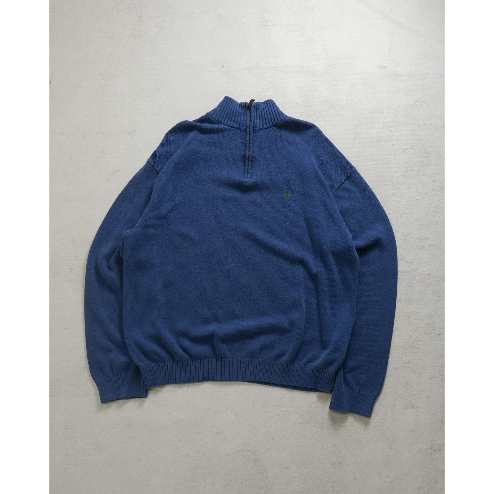 Nautica Vintage 90s Nautica Blue 1/4 Zip Sweater - Men's 2XL Size US XXL / EU 58 / 5 - 1 Thumbnail