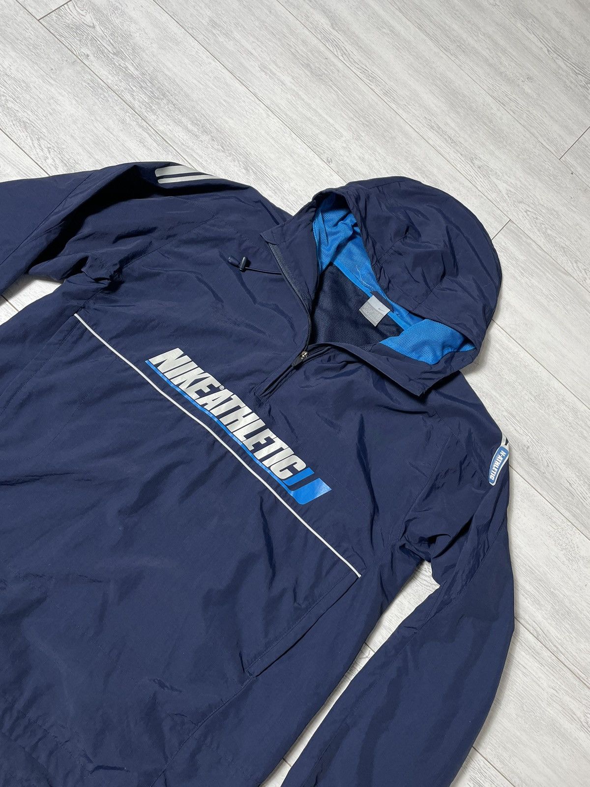 Nike × Vintage 💥Vintage Y2K Nike Nylon Anorak Hooded Jacket Swoosh Logo Size US L / EU 52-54 / 3 - 2 Thumbnail