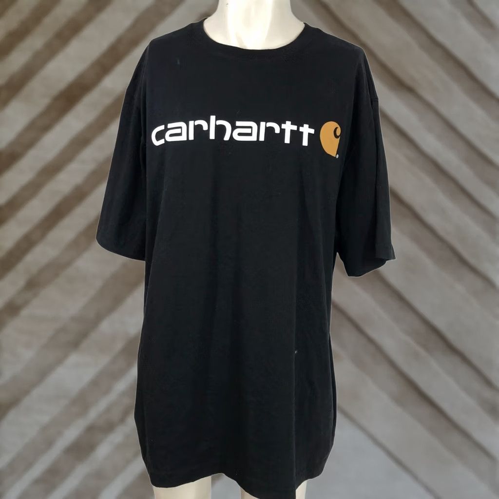 Carhartt CARHARTT Mens XL Black Short Sleeve Crew Neck Cotton T-Shirt Size US XL / EU 56 / 4 - 1 Thumbnail
