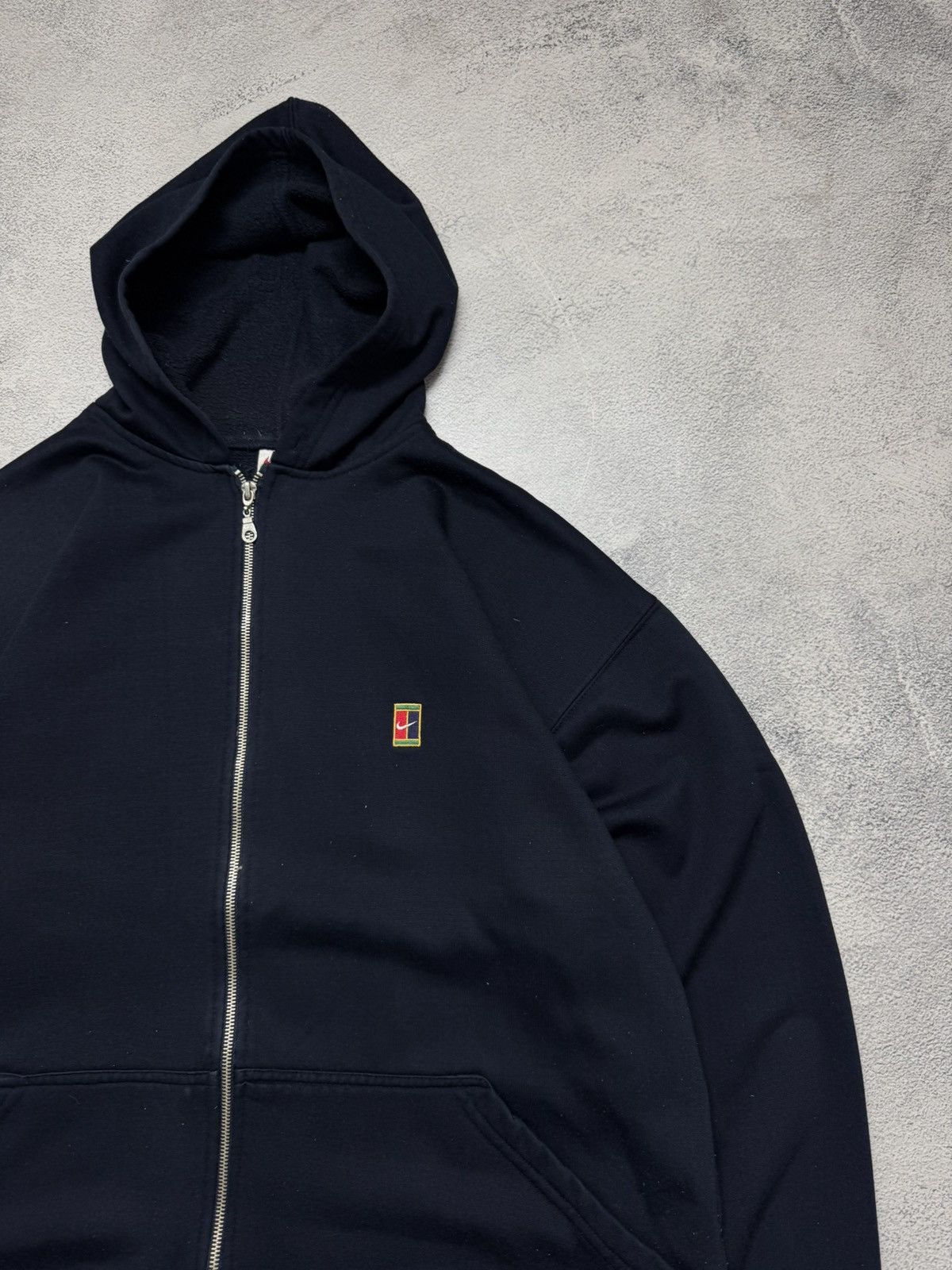 Nike Vintage Y2k Nike Court Mini Swoosh Hoodie 00’s Size US XL / EU 56 / 4 - 2 Thumbnail