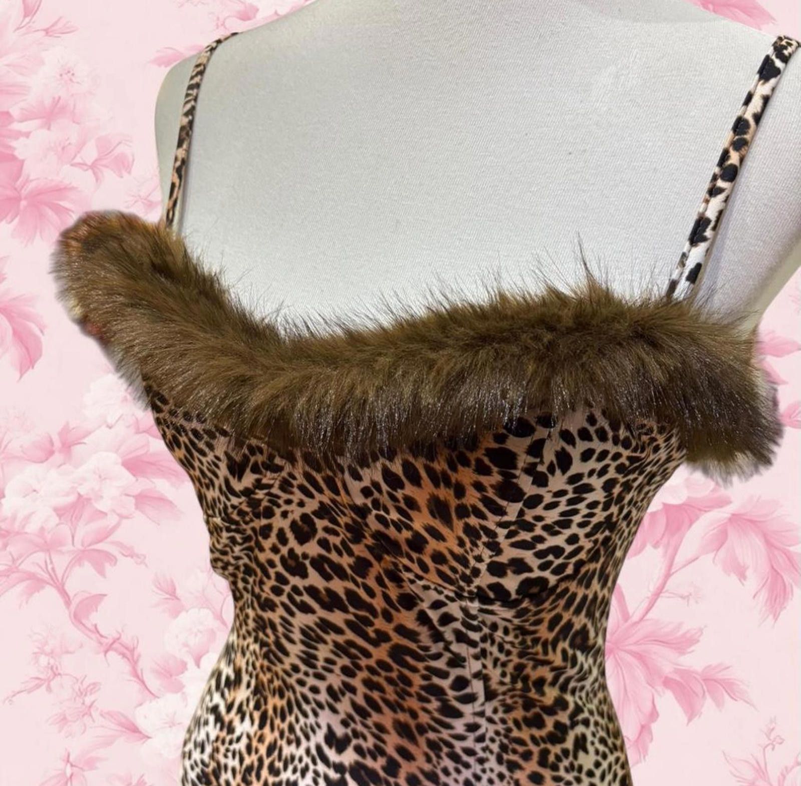 Other Leopard Fur blouse strap top Layered Outerwear cheetah Size S / US 4 / IT 40 - 2 Thumbnail