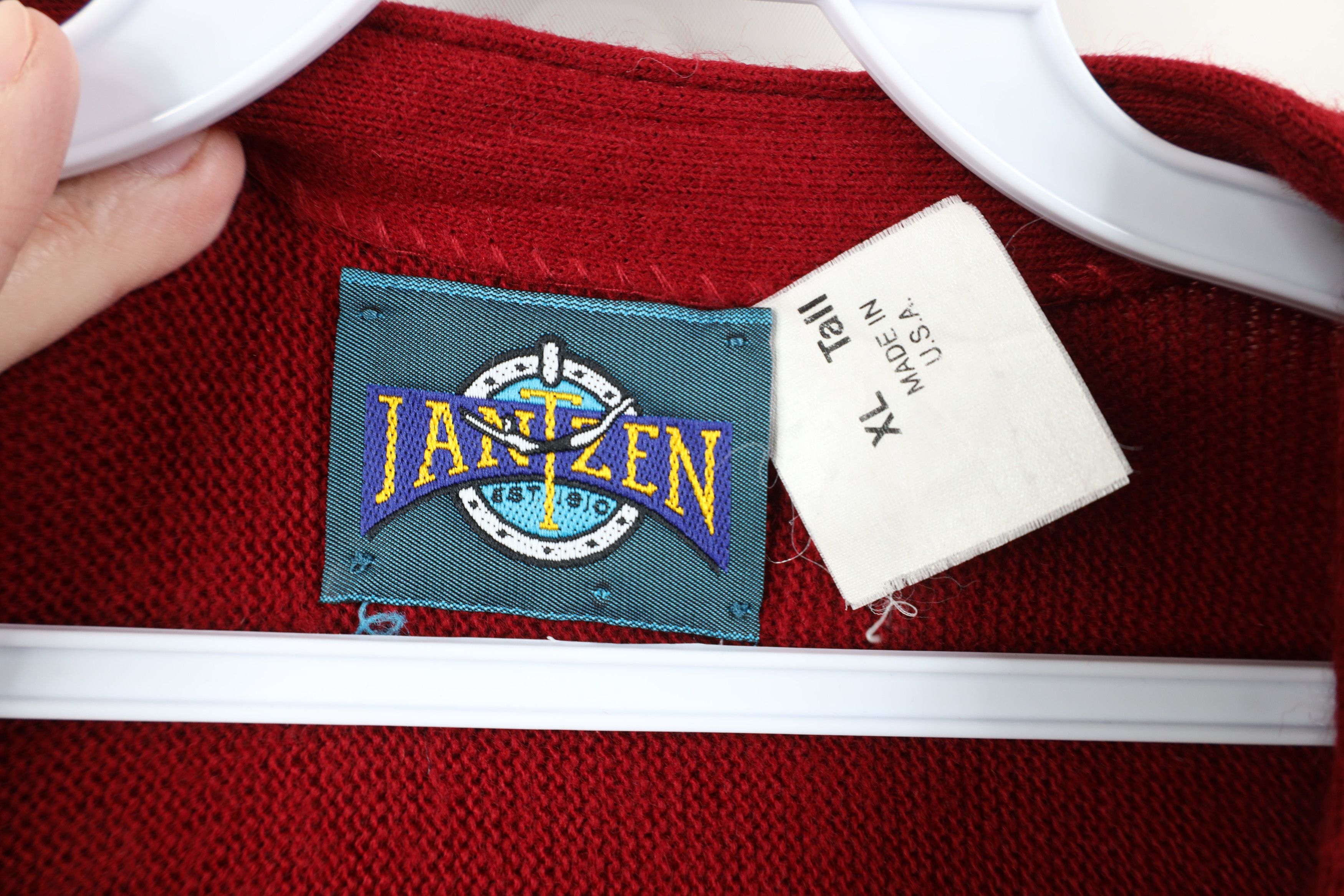 Vintage Vintage 70s Streetwear Kurt Cobain Cardigan Sweater Red USA Size US XL / EU 56 / 4 - 6 Thumbnail