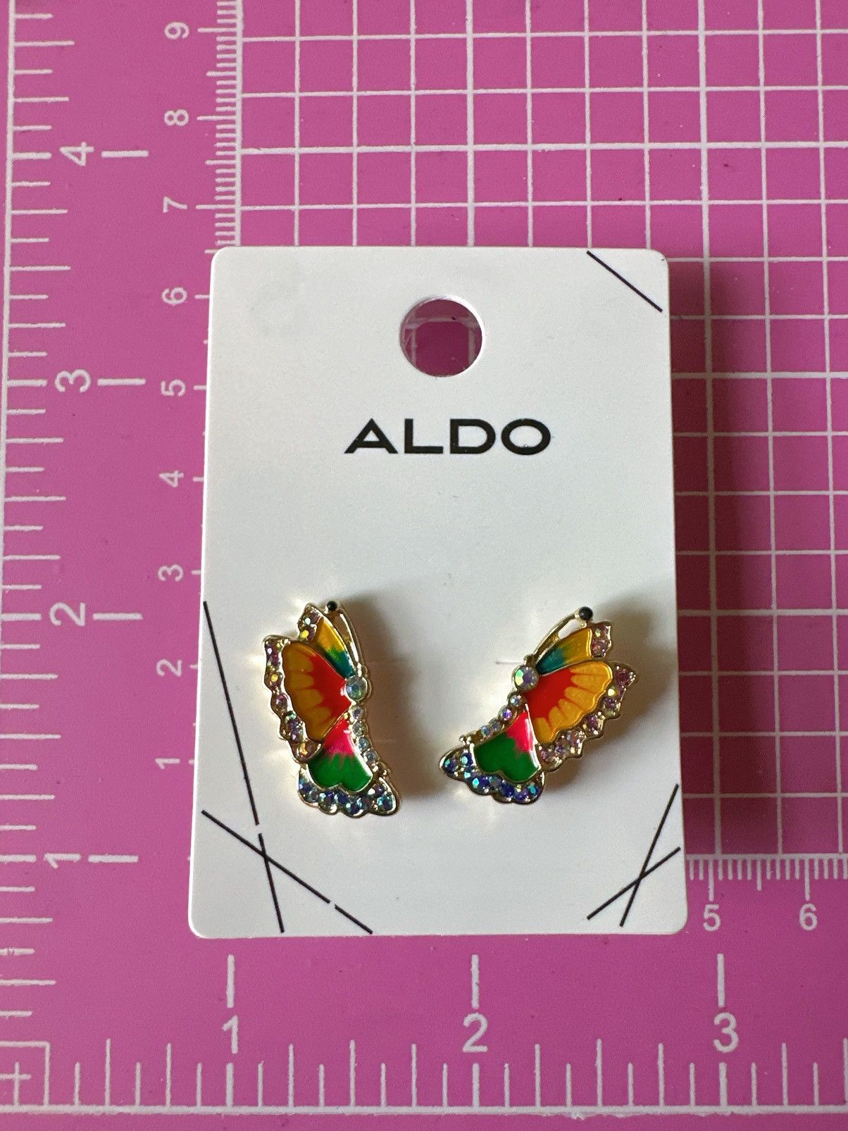 Aldo Aldo earrings multi colored butterfly studs/ helix piercing Size ONE SIZE - 3 Thumbnail