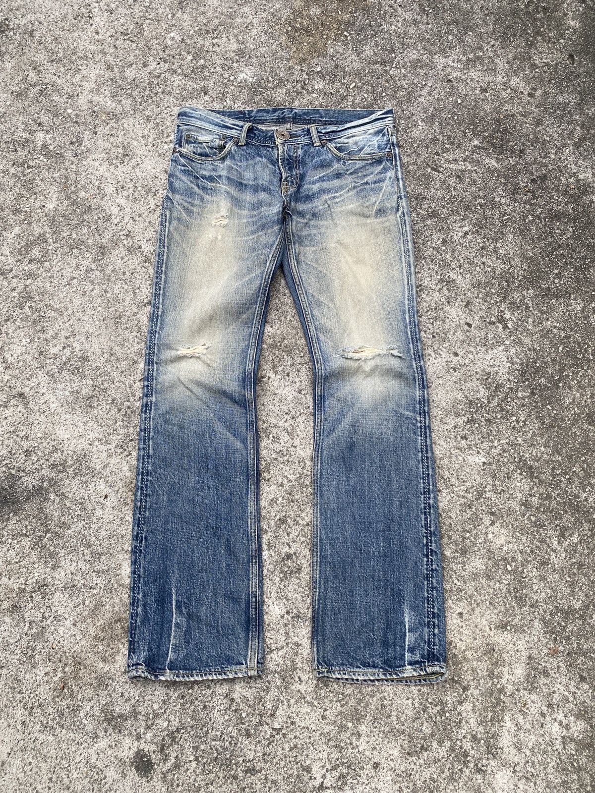 Japanese Brand Rodeo Crown Japan Faded Distressed Denim Size US 31 - 1 Thumbnail