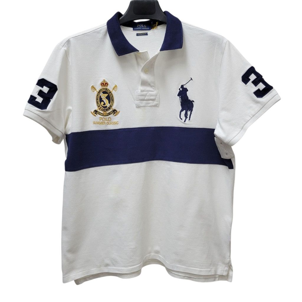 Ralph Lauren Polo Ralph Lauren Custom Slim Fit Colorblock Cotton Polo Size US XL / EU 56 / 4 - 2 Thumbnail