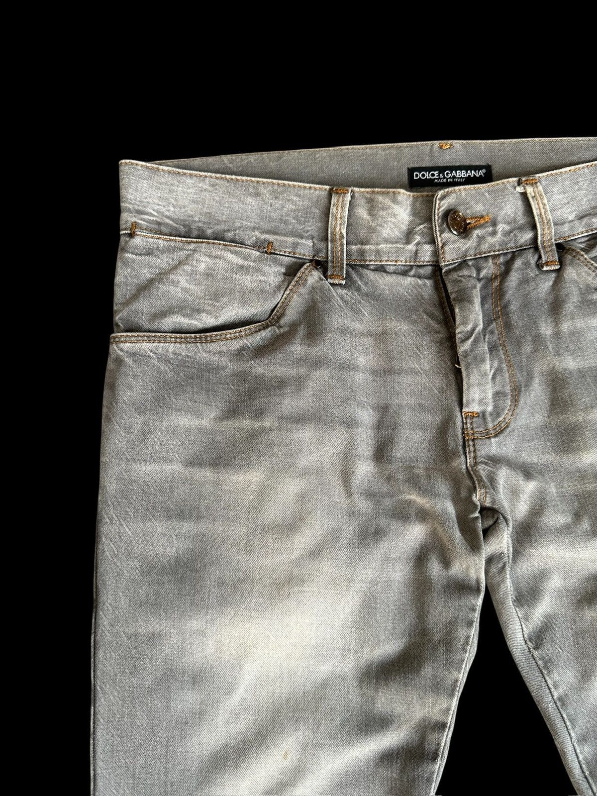 Dolce & Gabbana 00’s VTG Dolce & Gabbana 14 Gold distressed grey dirty jeans Size US 32 / EU 48 - 6 Thumbnail