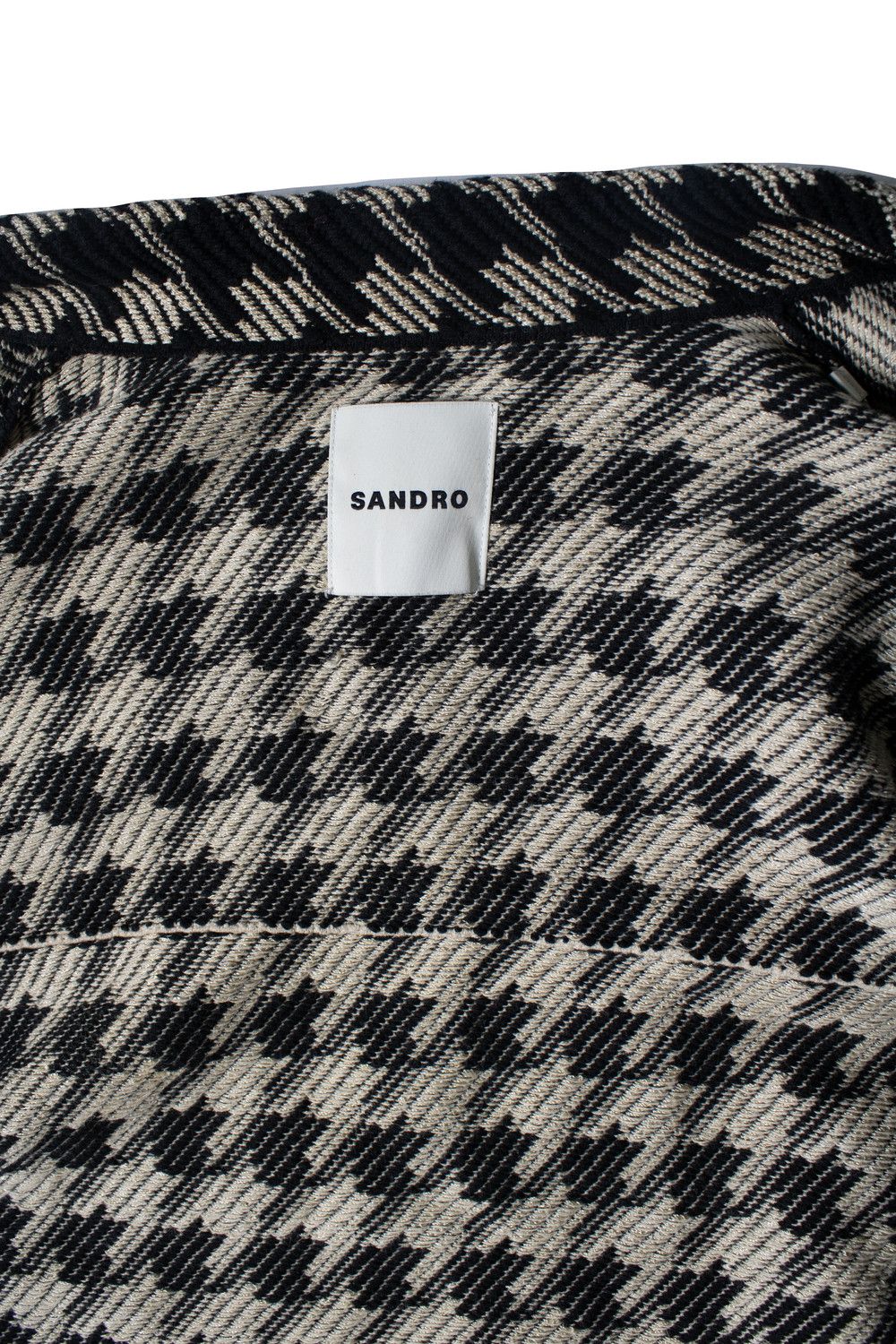 Sandro Sandro, pied de poule jacket in beige and black Size S / US 4 / IT 40 - 5 Thumbnail
