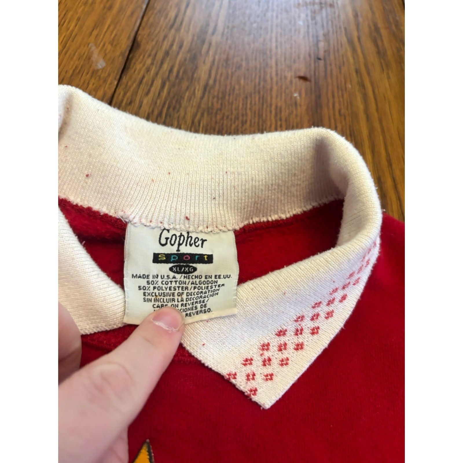 Vintage VINTAGE Morning Sun Sweatshirt Cat Tree Christmas Red XL Women Pullover Crew Neck Fleece Cotton Blend Size XL / US 12-14 / IT 48-50 - 2 Thumbnail