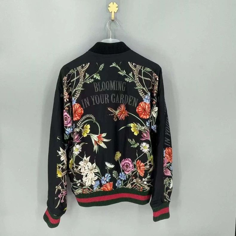 Gucci Gucci Mulberry silk baseball uniform jacket 2502-Nextarrow Size US M / EU 48-50 / 2 - 2 Thumbnail