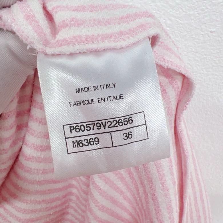 Chanel Chanel Pink striped cardigan jacket Size XS / US 0-2 / IT 36-38 - 7 Thumbnail