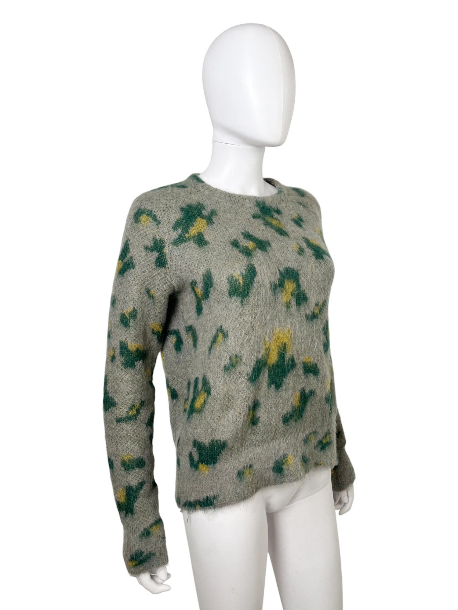 by Nicolas Ghesquierè F/W 2012 Grey Floral Mohair Sweater