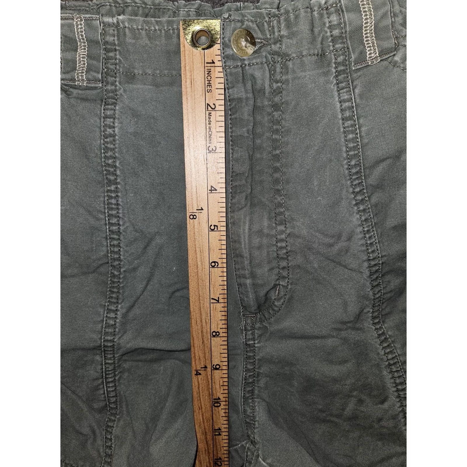 Vintage Columbia Shorts Womens Large Gray Utility Twill Elastic Waist Hiking Outdoor Desert? Size 36" / US 14 / IT 50 - 4 Thumbnail